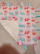 New, Handmade Minky,Flannel,Snuggle,Taggy, Security Baby Blanket
