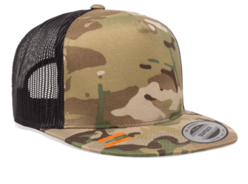 Yupoong 6006 Multi-Camo Five-Panel Classic Trucker Hat Snapback Flat Bill