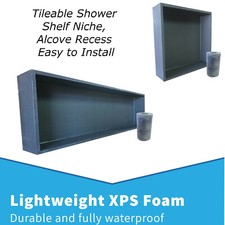 Tileable Niche Shelf, Wet Room Alcove Recess, Waterproof Storage No Flange Type