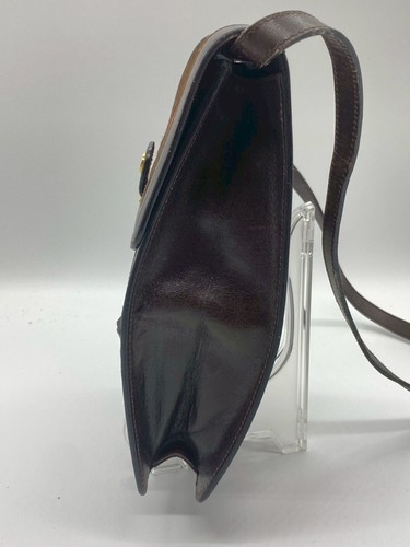 Borsa a tracolla Gucci scamosciata marrone linea sherry autenticità - Foto 10 di 11