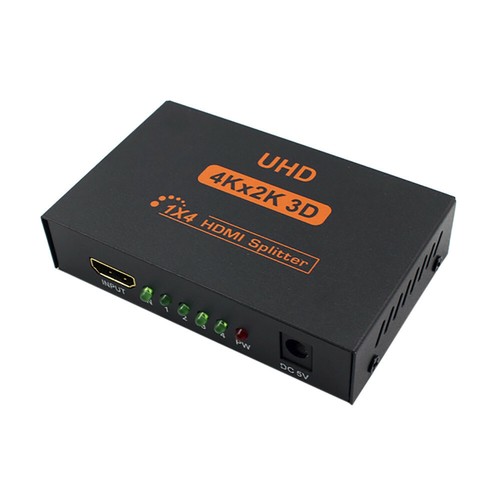 Ultra HD 4K 4 Port HDMI Splitter 1x4 Repeater Amplifier 1080P 3D Hub 1 In 4 Out - Picture 3 of 8