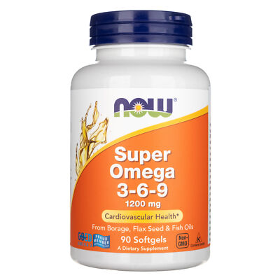 Now Foods Super Omega 3-6-9 1200 mg, 90 Kapseln
