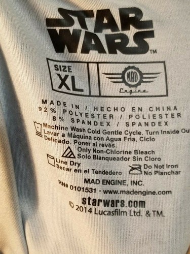 Starwars Tshirt  T-Shirt Very Nice looking shirt XL Mad Engine Very Unique - Picture 3 of 3
