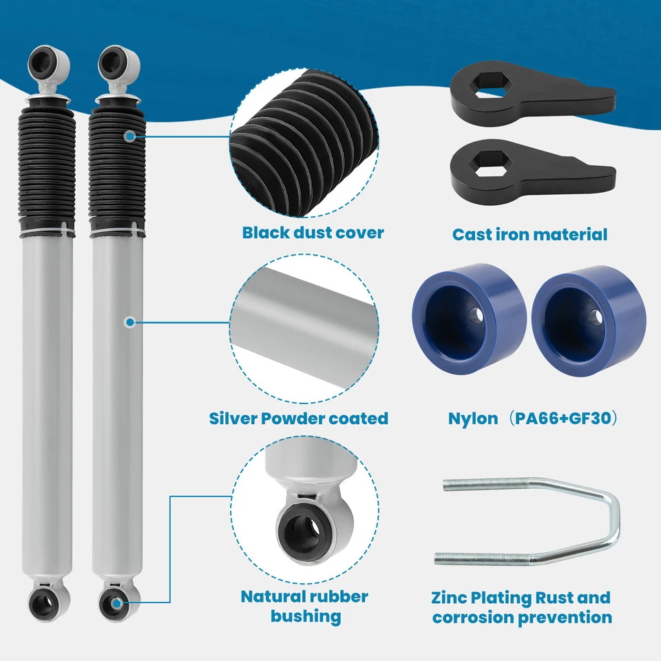 4''-6" / 2'' Lift Kit w/ Shocks for Chevy Tahoe GMC Yukon Suburban 2WD 2000-2006 - Image 2 of 4