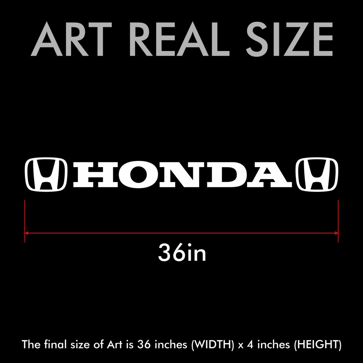 Honda Logo Windshield Emblem Vinyl Decal Sticker Emblem Vehicle