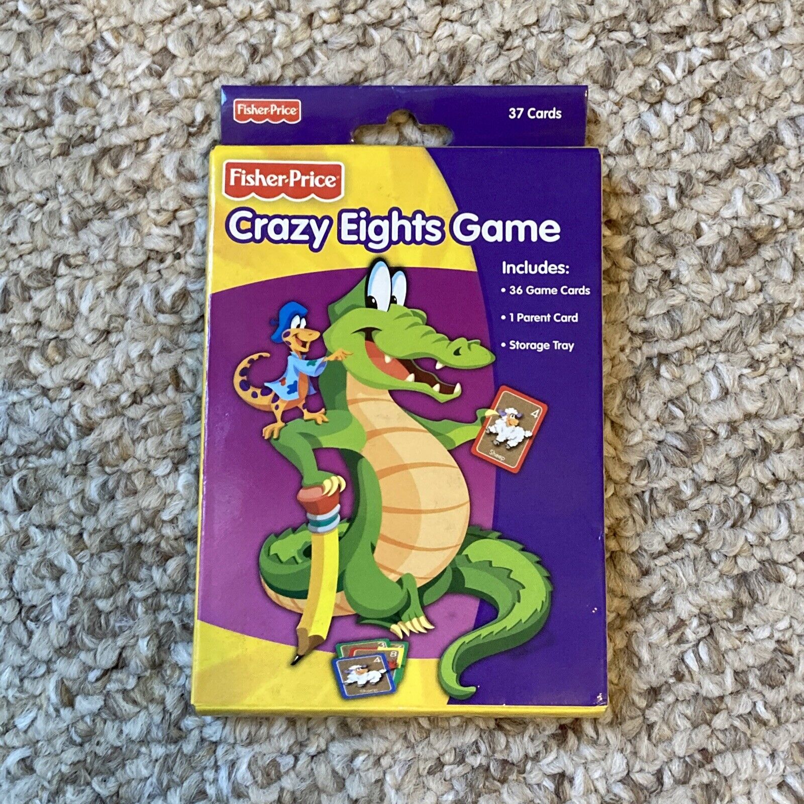 Fisher-Price Crazy Eights Game Card 2012 Mattel  3+