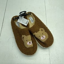 Sole Mates Brown Teddy Bear Slip On House Shoe Slippers Women  s Size 7 New