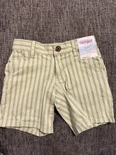Boys Chambray At The Knee Chino Shorts Cat Jack Green Size 5