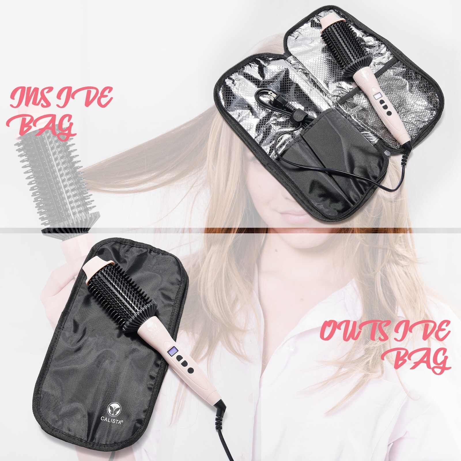 Perfecter Oval Heated Volumizing Hot Brush with Bag for Styling Hairs 1