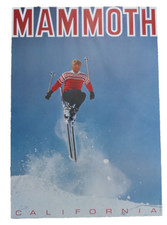 Mammoth Mountain California. Poster sci vintage. 1967