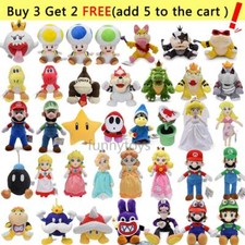 Super Mario Bros Plush Toys Stuffed Soft Kids Collection Doll Anime Xmas Gifts