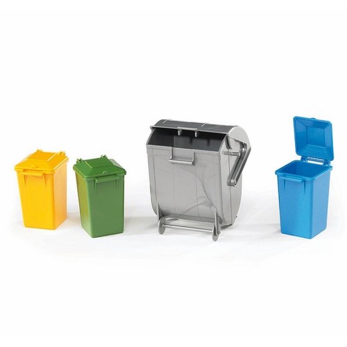 Bruder Toys Garbage Can Set of 4 02607