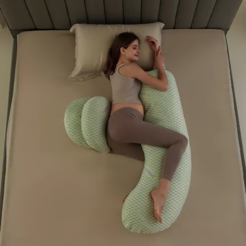Weiches Schwangerschaftskissen mit abnehmbarem verstellbarem Umstands-Körperkissen für Frauen - Bild 15 von 61