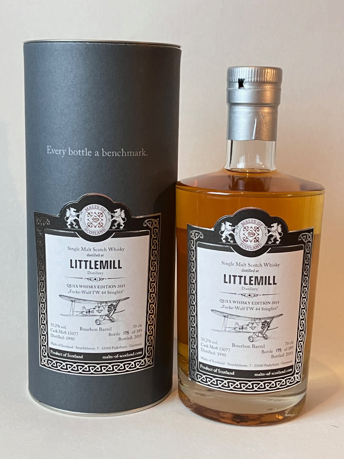 Littlemill 1990 - 2015 Quax Whisky Edition MoS 15077 50,2%  70cl 172 of 189