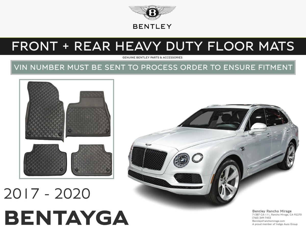 2017-2020 Bentley BENTAYGA All Weather Floor Mat Set Front + 2017-2020 Bentley BENTAYGA All Weather Floor Mat Set Front +