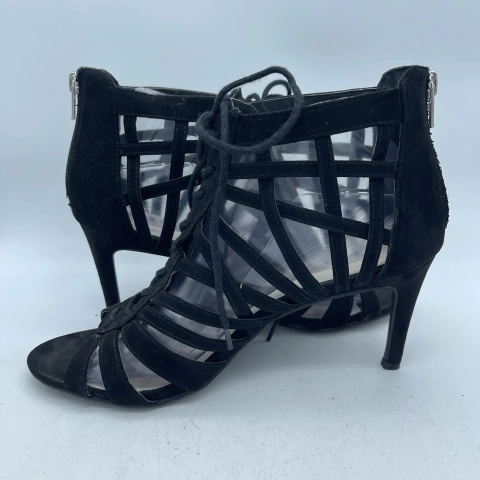 Tacones de aguja a.n.a de gamuza sintética con tiras y cremallera talla 8M Foto 3 de 4