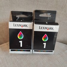 Lot of 2 Lexmark 1 Series Color Print Cartridges
