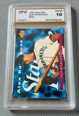 RARE Alex Rodriguez 1995 Upper Deck GEM MINT 10 not PSA Yankees #215 MLB Card - Image 1 of 2