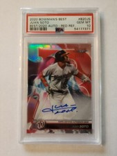 2020 BOWMAN'S BEST JUAN SOTO AUTO RED REFRACTOR 1/10 PSA 10 FLAWLESS CARD