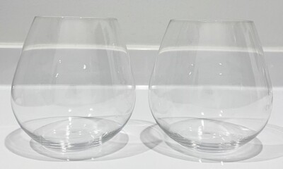 Signed RIEDEL Crystal O COLLECTION 4 1/4'' PINOT NEBBIOLO Wine Glasses Set of 2