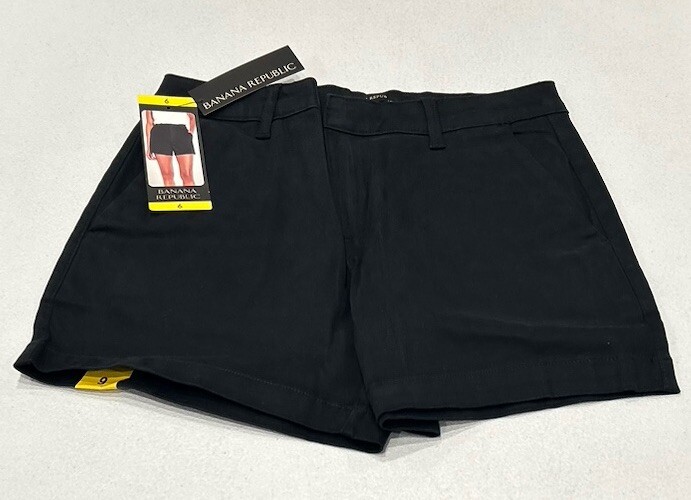90's USA製　Banana Republic chino shorts Banana Republic Chino Shorts Womens 0 White Black Tweed Low