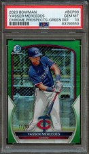 BB - 2023 - Bowman Chrome - Green Ref - Yasser Mercedes - #BCP99 -  PSA 10