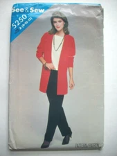 Jacket blouse top pull on pants pattern 5250 size 8 10 12 uncut