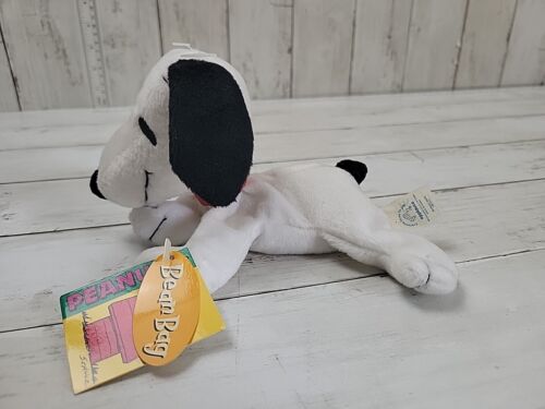 Vintage Applause Peanuts Snoopy Beanbag Plush Toy With Tags 7" Long - Picture 2 of 8