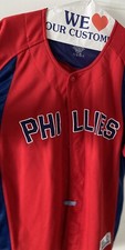 PHILA. PHILLIES: Mens MLB Dynasty Series Red/ White/ Blue Jersey Large 42-44 FS