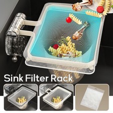 Foldable Sink Filter Rack Kitchen Suction Cup Iron Drain Filter Screen Household