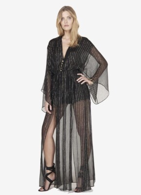 slim fit dress slacks Araminta Sequined Gown with Floral Details - Gold 10