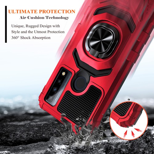 Custodia Pixfab Per OPPO A17 Con Anello E Vetro Temperato &ndash; Antiurto, Sottile, Nera/blu/rossa/rosa