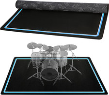 Drum Rug, 5 X 6 Ft Drum Mat with Non-Slip Grip Bottom, Soundproof Drum Floor Pad