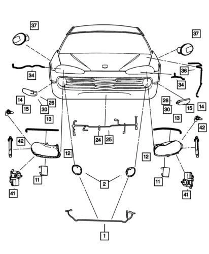 Подлинный Mopar 2001-2004 Dodge Grand Caravan передний противотуманный фонарь в сборе 4805046AC - Изображение 4 из 4