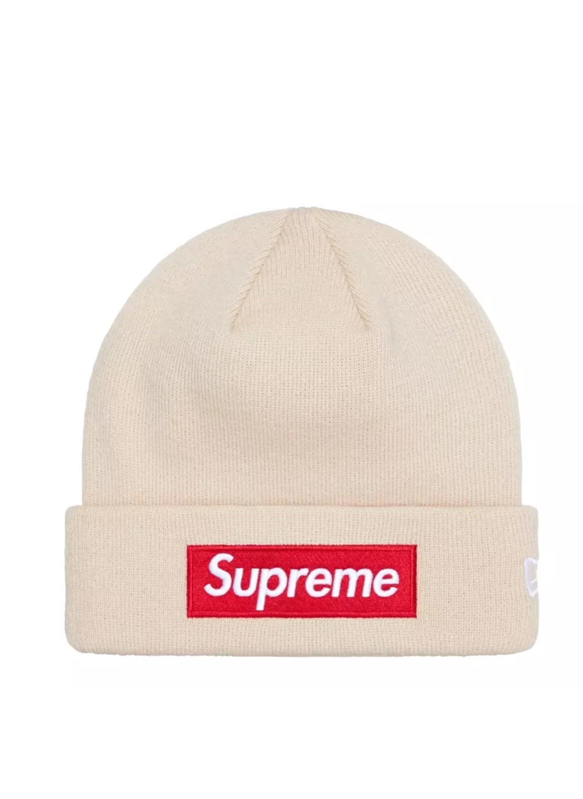 Supreme New Era Box Logo Beanie Stone FW24 Supreme New York 2024 Neuf