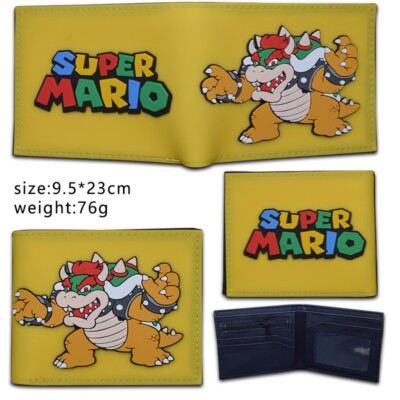 Spiel Super Mario Bro PU Geldbörse Unisex Mode kurze Karten Münze Doppelfaltung Reißverschluss Geldbörse