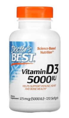 Doctor's Best Vitamin D3, 5.000 IU, 720 Weichkapseln