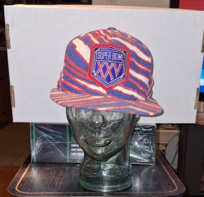 Vintage ZUBAZ Super Bowl XXV Football Snapback Hat Buffalo Bills