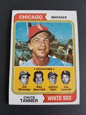 1974 TOPPS BASEBALL #221 CHUCK TANNER CHICAGO WHITE SOX EXCELLENT COND.