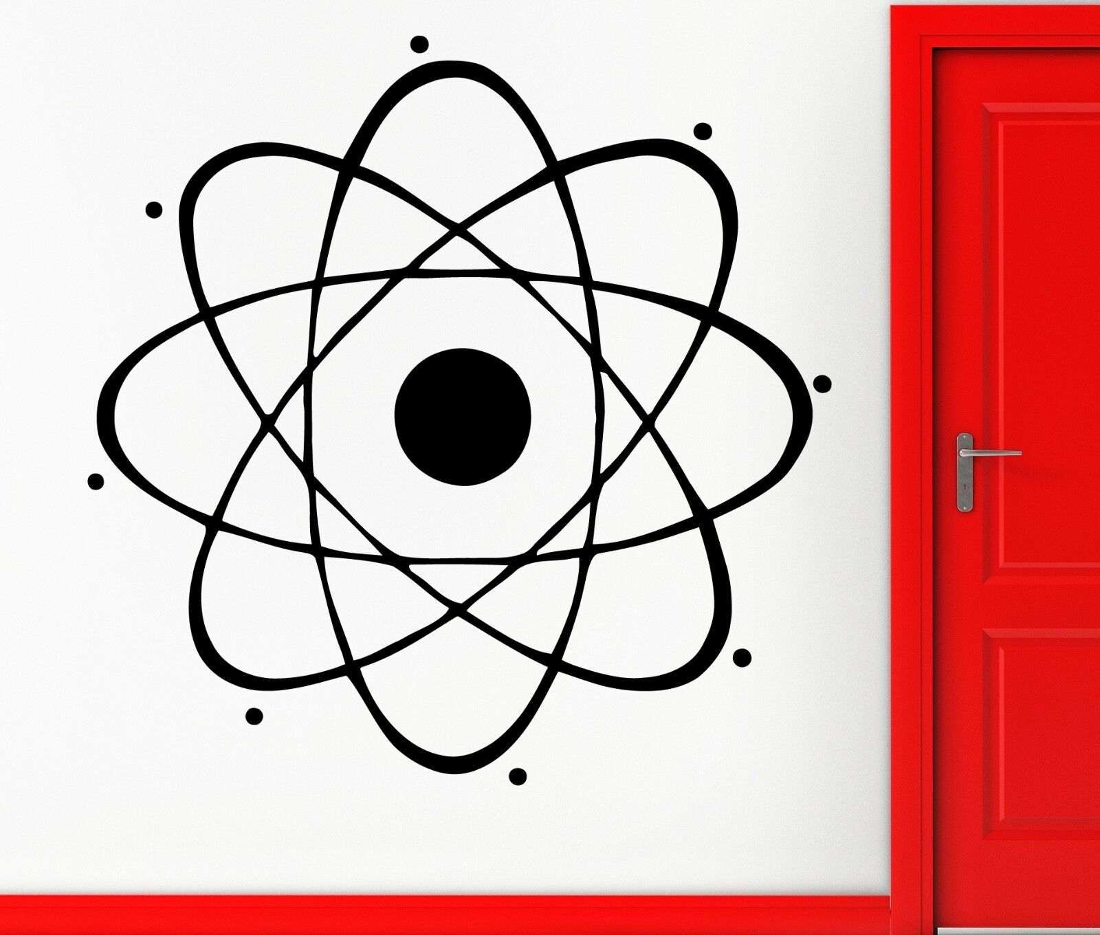 Nuclear Wall Sticker Atom Nuclear Science Chemistry Physics Wall MURAL Vinyl Art Sticker ...
