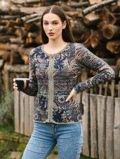 KOOI Jacke Mantel (Bio) Baumwolle blue blau organic Zipper cotton Columbia