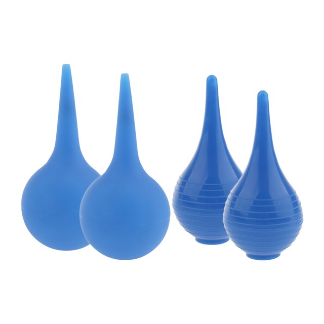 4 Packs Ear Syringe Bulb Ear Washing Suction Sucker Squeeze Bulb for