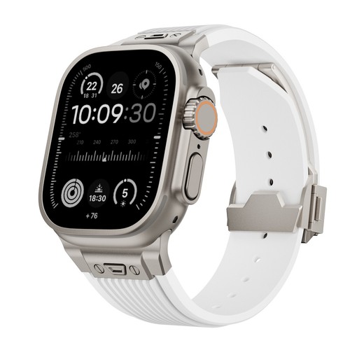 Rubber Band For Apple Watch Ultra 2 49mm Soft Silicone Strap Series 9 8 7 6 5 4 - Picture 18 of 23