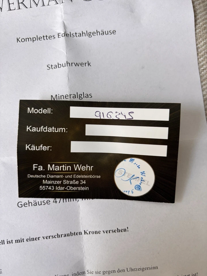 Graf von Monte Wehro Cacalla Diamond Limited Edition 47mm Automatik – läuft - Bild 3 von 4