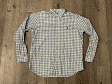 Polo Ralph Lauren Button Down Shirt Mens XL Gingham Plaid Oxford Dress Stretch
