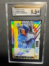 2021 Bowman Chrome Ascensions AUTO (RC) Wander Franco BA-14 - SSP /100 - SGC 9.5