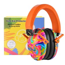 Kids Ear Protection Noise Cancelling Earmuffs Orange Adjustable