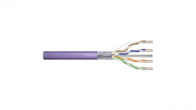 Kabel teleinformatyczny F/UTP kat.6 4x2xAWG23 LSOH drut fioletowy Dca DK-1624-VH