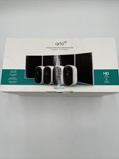 Arlo Essential 3rd Gen HD Outdoor Security Cameras,Solar Panels,4-pack Openbox
