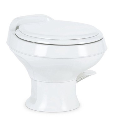 DOMETIC 302301671 Toilet; 301 Series; Permanent; Round Seat With 13-1/2 In Seat